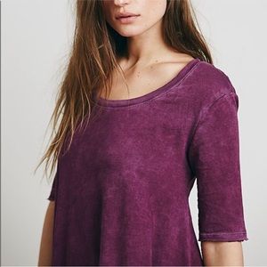 We The Free People Women's Tunic Top
Raw Edge Tee Purple Acid NWOT M